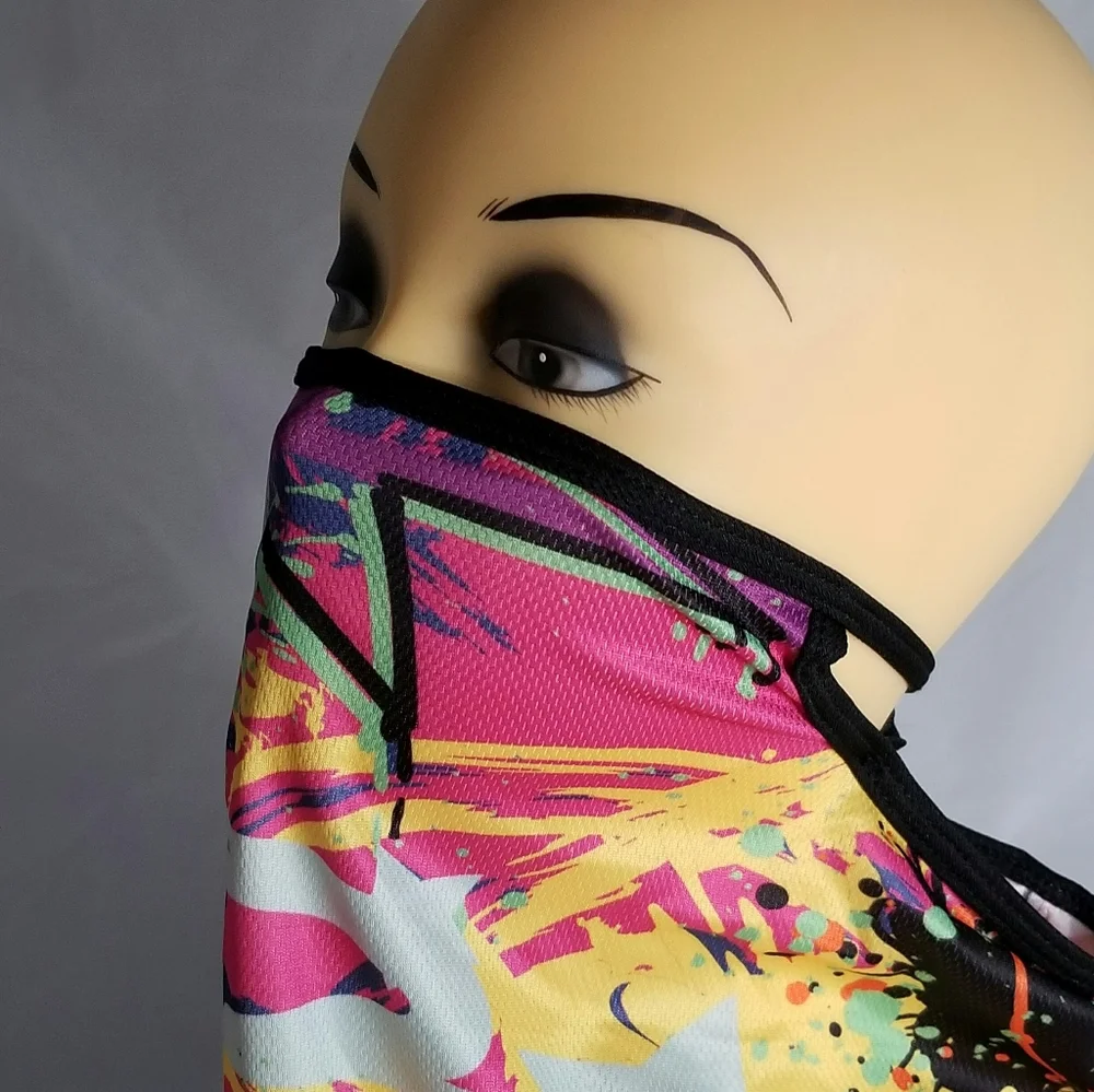 Abstract Print Neck Gaiter/Face Mask